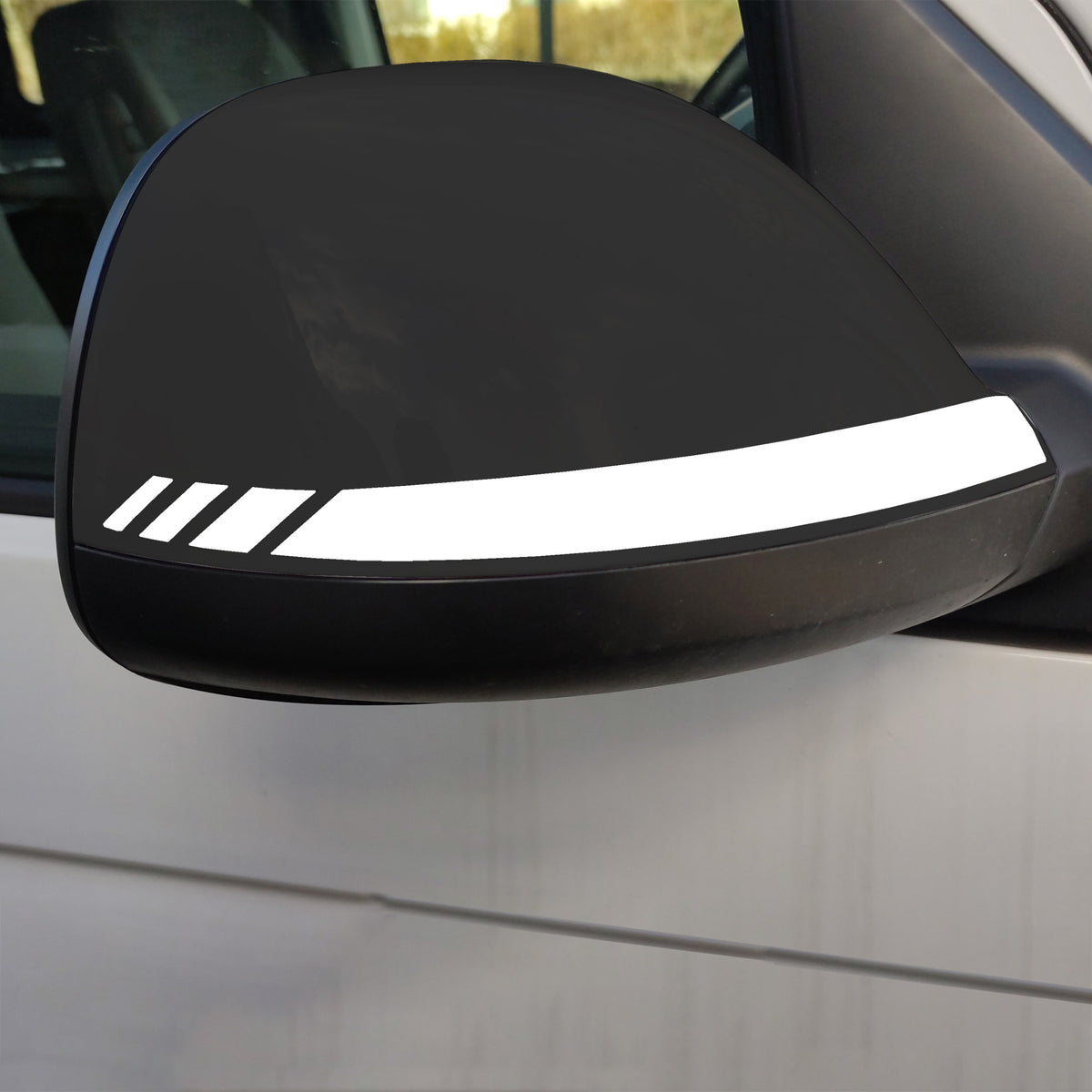 Spiegelstreifen Aufkleber Set passend für VW T6.1 - Spiegelgehäuse Tuning Sticker - FOTOFOL