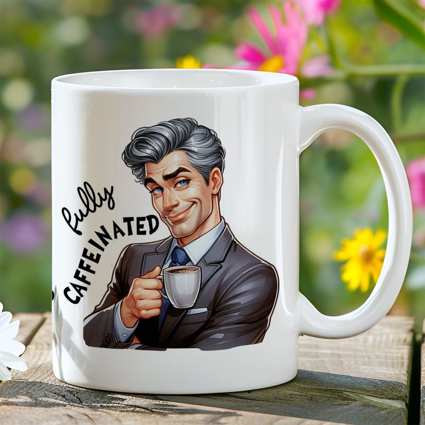Personalisierte Kaffeetasse mit Wunschname - before Coffee -Mann - FOTOFOL