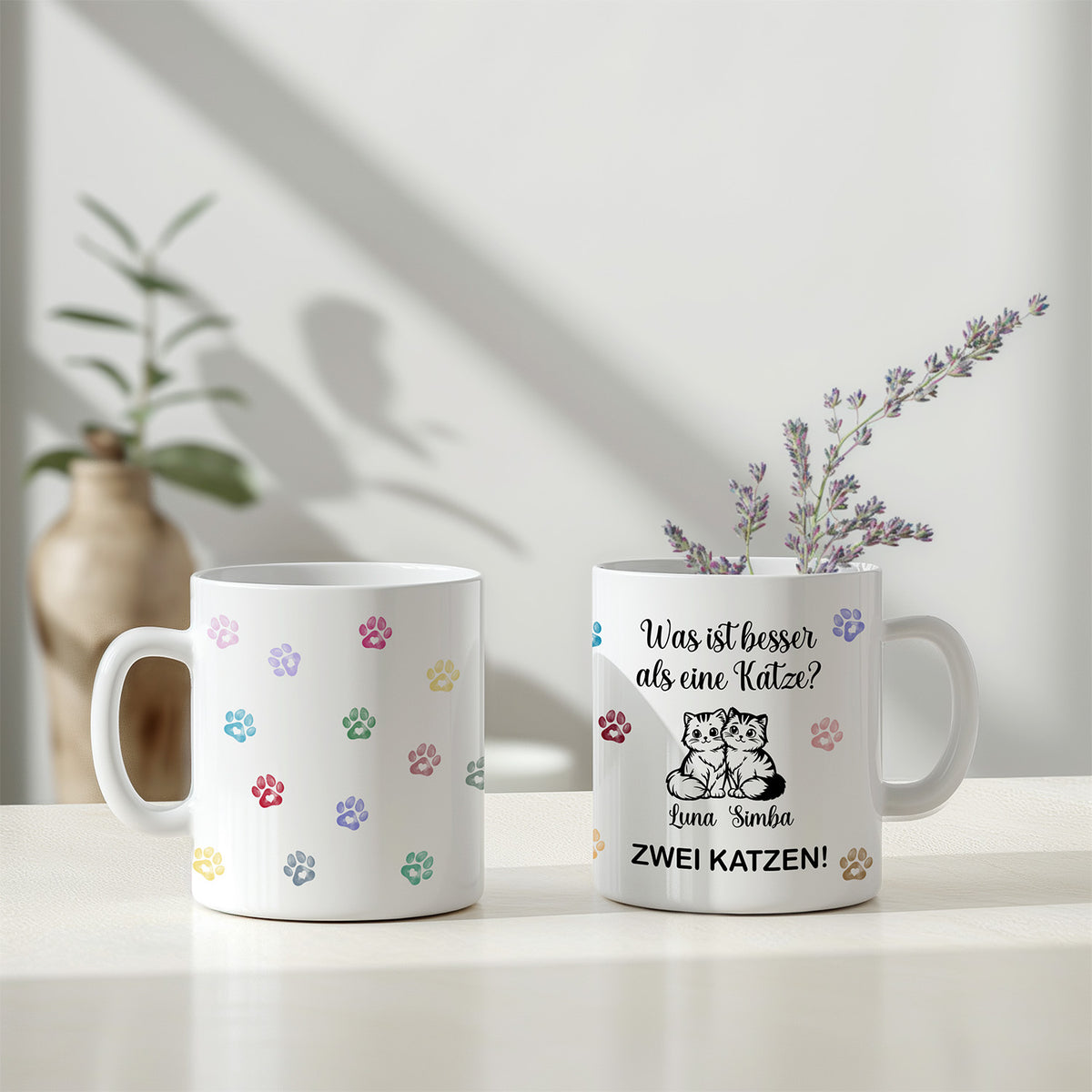 Personalisierte Tasse - Was ist besser als eine Katze - FOTOFOL