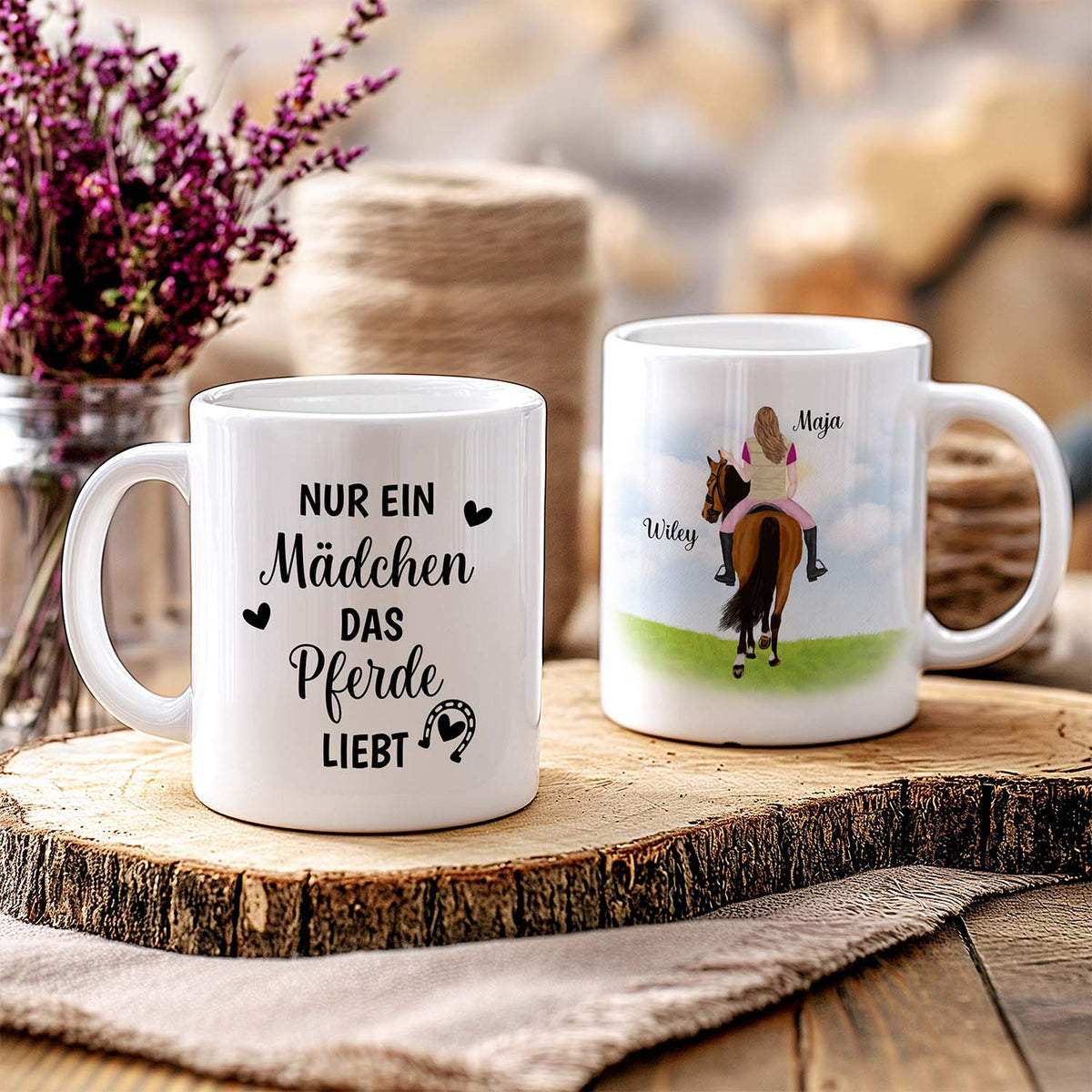 Personalisierte Tasse - Nur ein Mädchen, das Pferde liebt - FOTOFOL