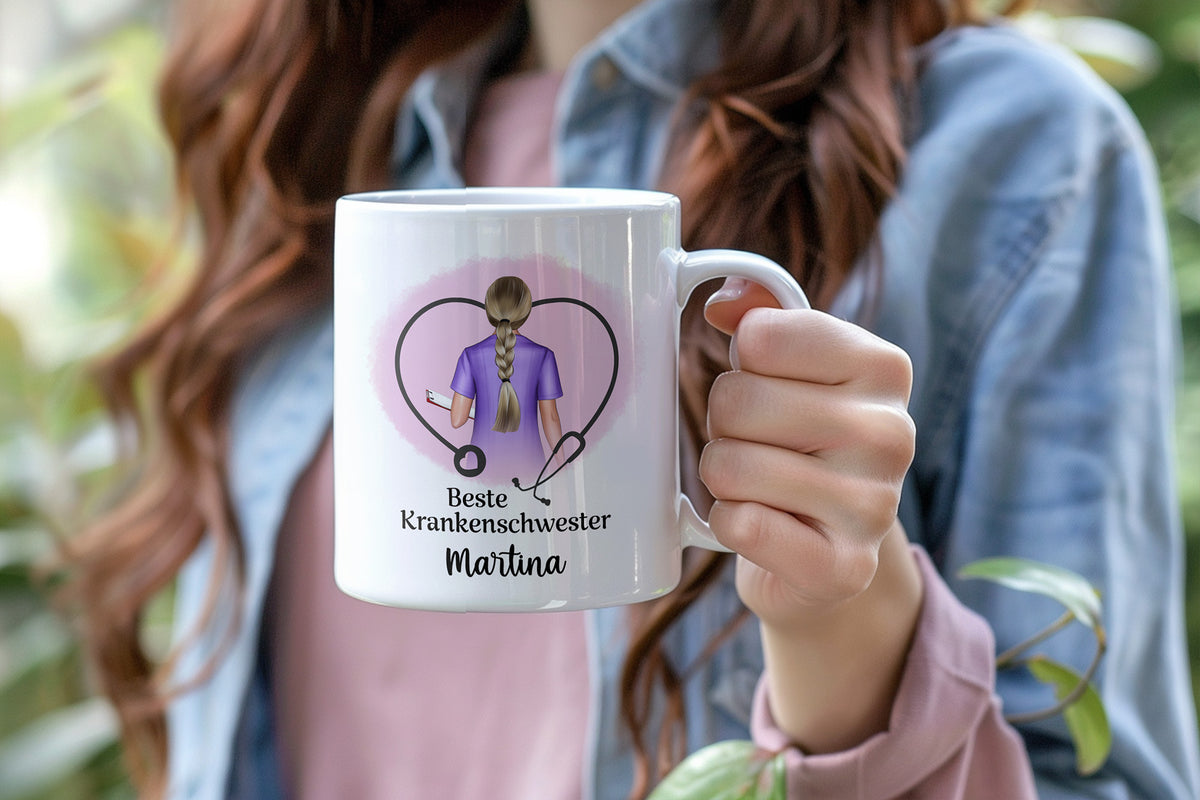 Personalisierte Tasse Beste Krankenschwester - FOTOFOL