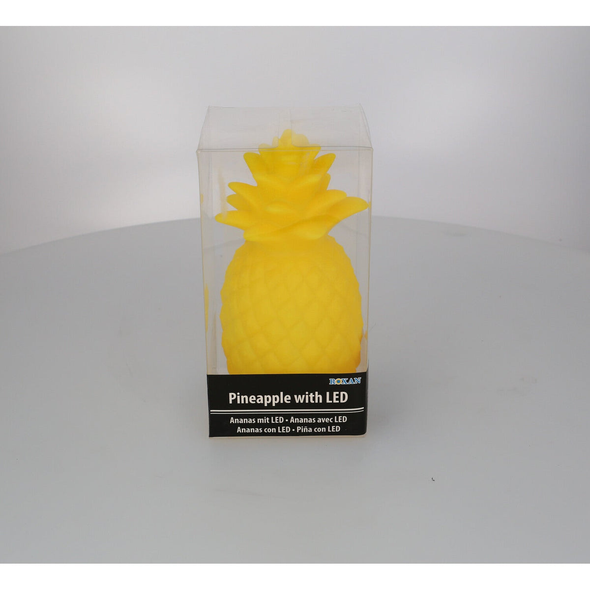 Gelbe Kunststoff-Ananas 3D mit weißer LED