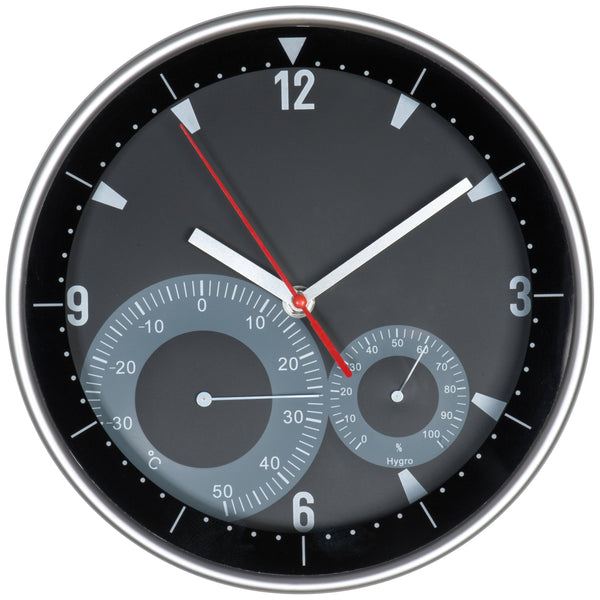 Wanduhr mit Hygro - und Thermometer GEORGE