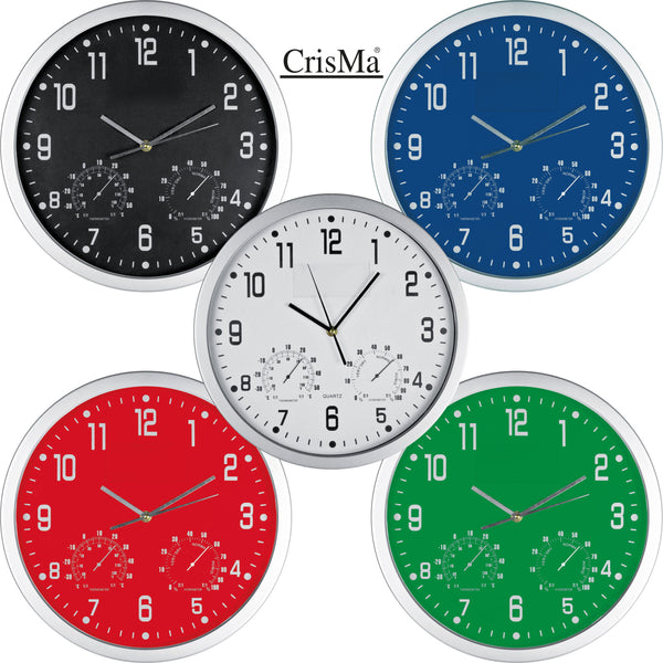 Wanduhr mit Hygro - und Thermometer MALCOLM