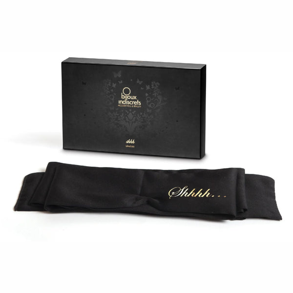 Bijoux Indiscrets Bijoux Shhh Satin Blindfold - Black