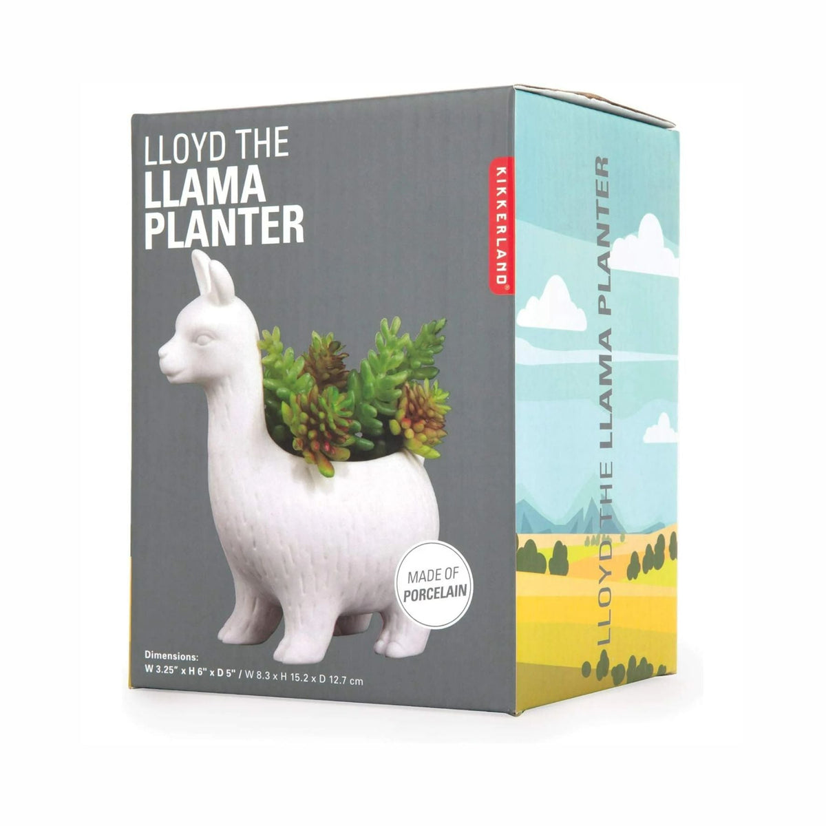 Kikkerland Lloyd Lama Blumentopf