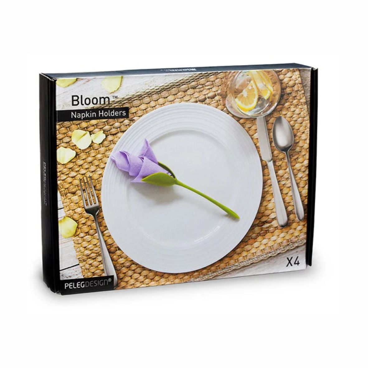 Serviettenhalter Blumen - 4er Set