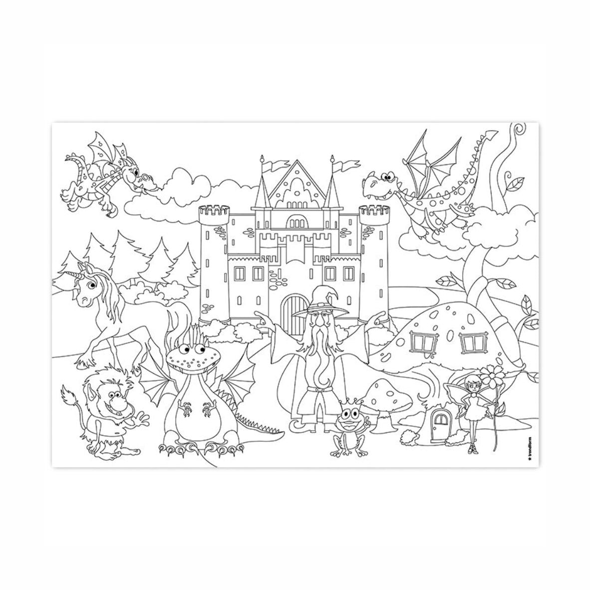Interaktive Papier-Platzdecke für Kinder: KIDS FUN - COLOR ME! 4 X 12 Blätter