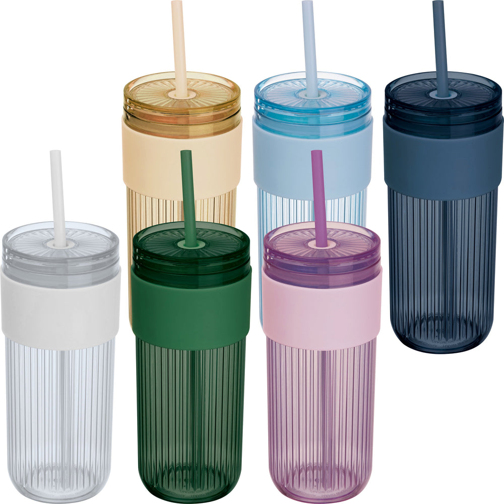 Becher mit Trinkhalm, 660ml SOLEDAD