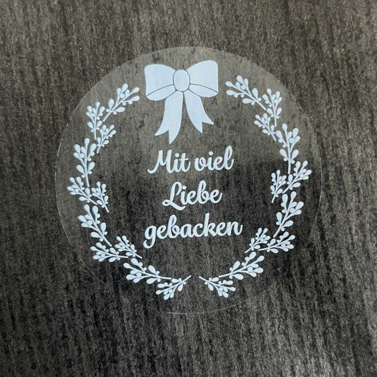 Weihnachten Aufkleber - 24 Stück Personalisierte transparente Aufkleber | Weihnachtskranz - FOTOFOL