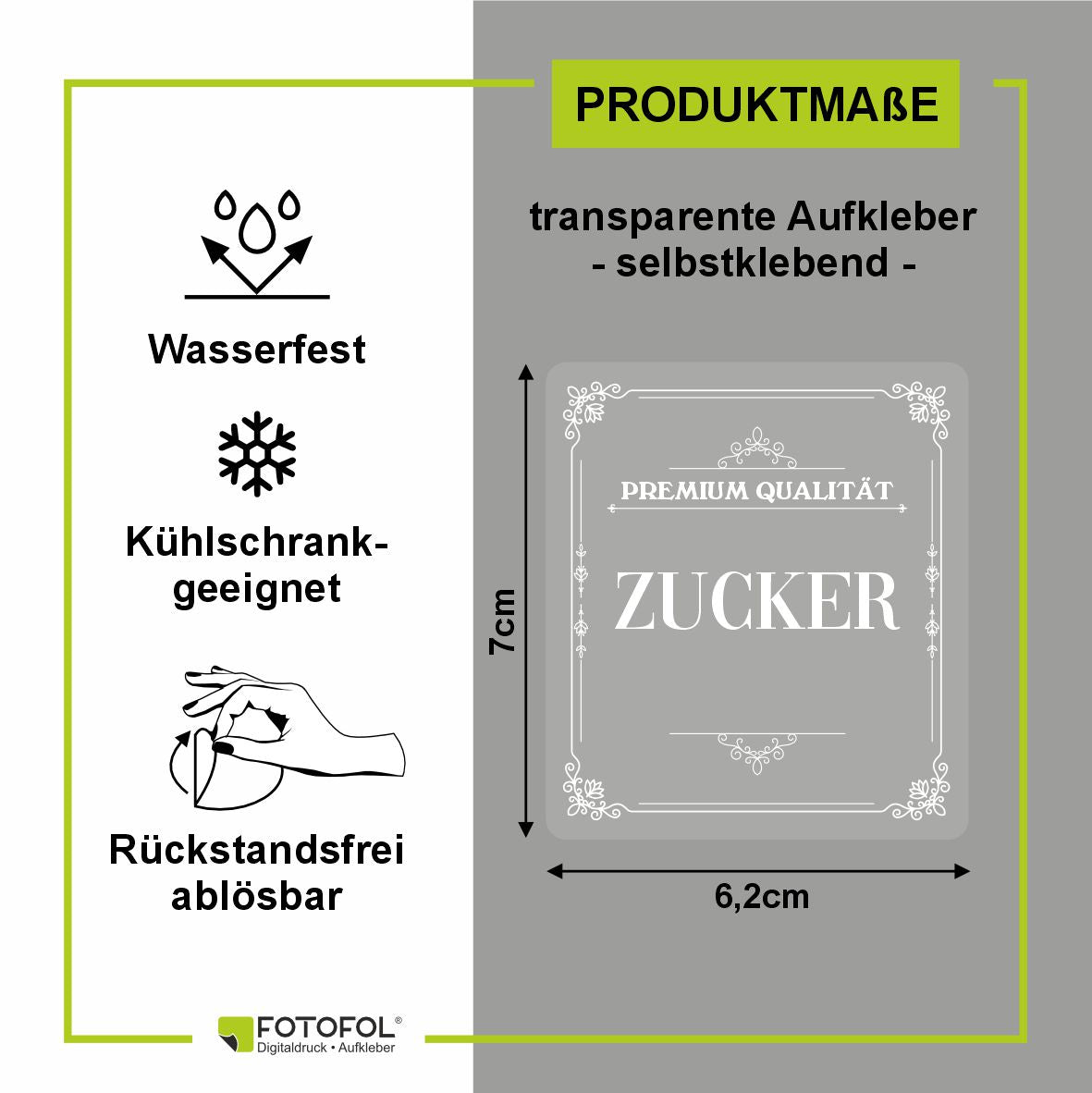 Aufkleber Vorratsdose in der Küche - FOTOFOL