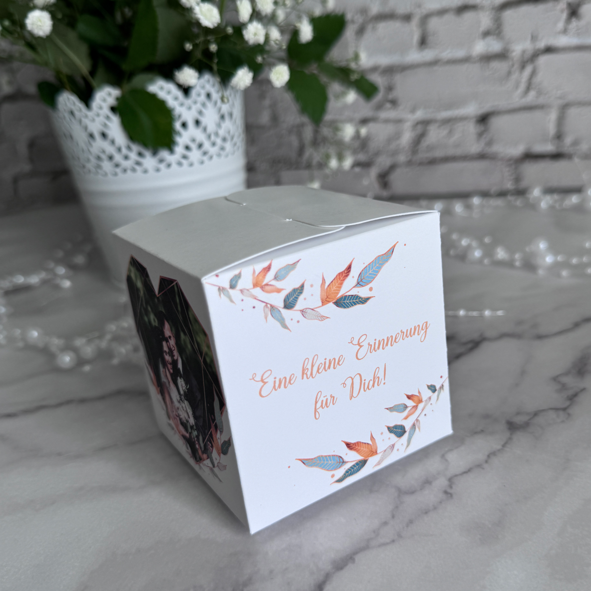 Geschenkbox personalisiert - Blätter - FOTOFOL