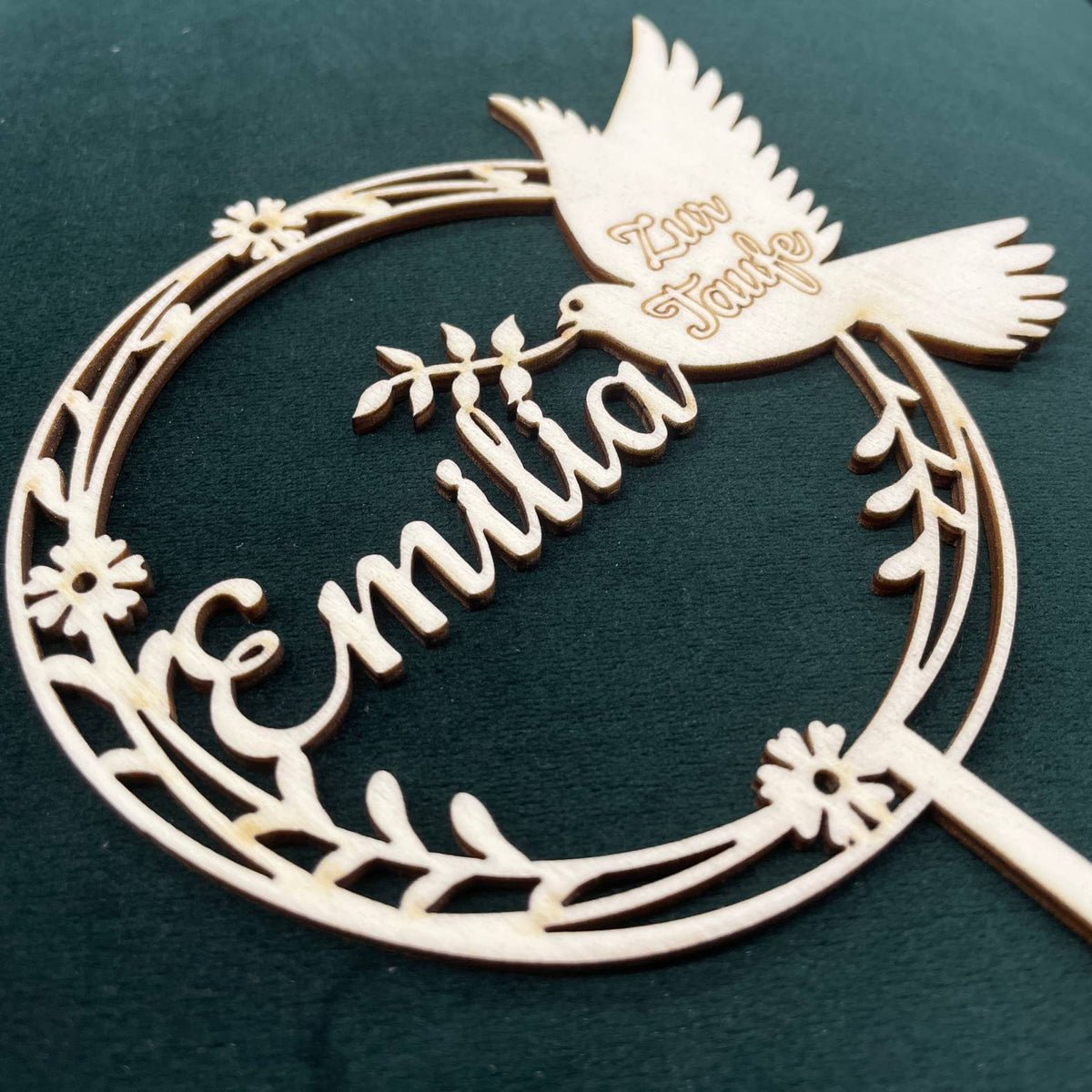 CAKE TOPPER  Taufe Wunschname personalisiert  - Tortendeko & Kuchendeko - FOTOFOL