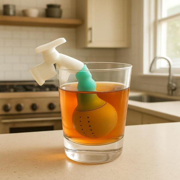 Tee Ei, tragbarer Silikon Wasserhahn Teefilter