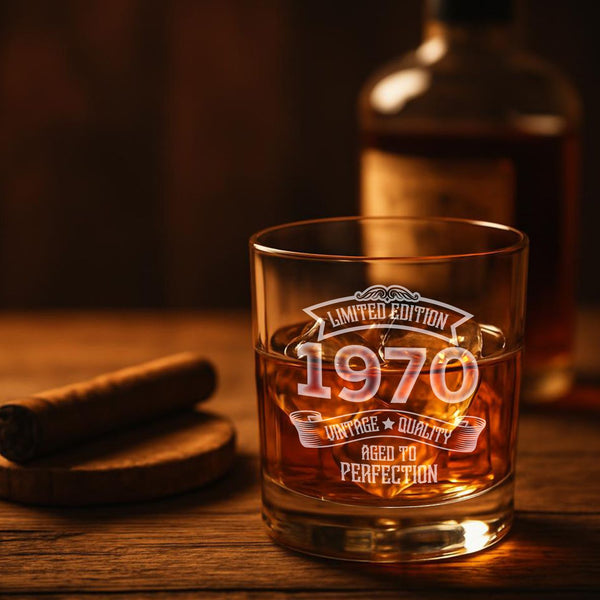Personalisiertes Whiskey Glas "Limited Edition" mit  Geburtsjahr