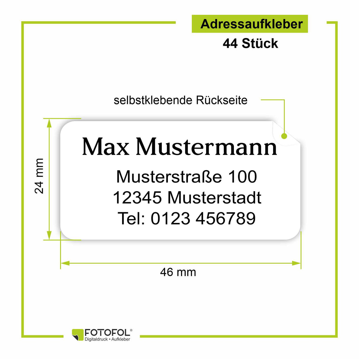 FOTOFOL Individuelle Adressaufkleber mit vielen Motiven & Farben | Kleine Adressaufkleber & Adressetiketten selbst gestalten |   Adressetiketten/Adressaufkleber in höchster Qualität |  Ideal für das Versenden Ihrer Briefe oder Pakete