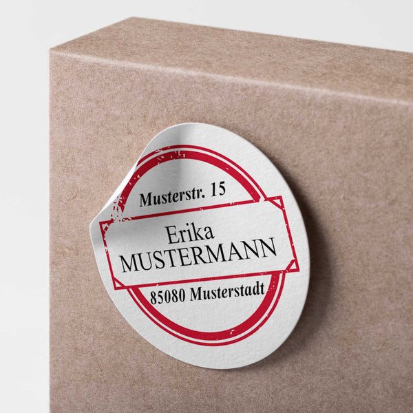 Personalisierte Adressaufkleber - 24 Stück mit Name und Adresse - Versandetikett