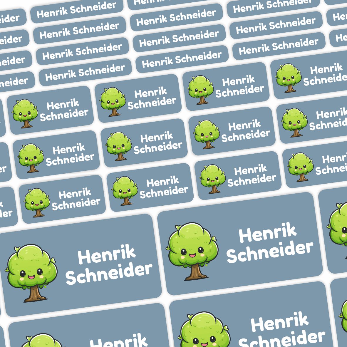 Namensaufkleber - personalisierte Aufkleber mit Wunschname für Stifte und alle Schulsachen - FOTOFOL