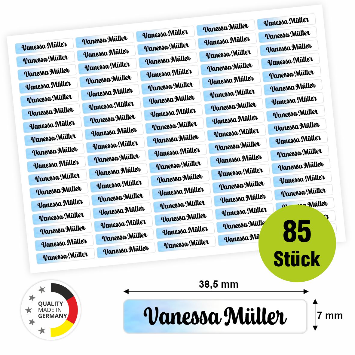 Namensaufkleber - personalisierte Aufkleber mit Wunschname für Stifte und alle Schulsachen - FOTOFOL