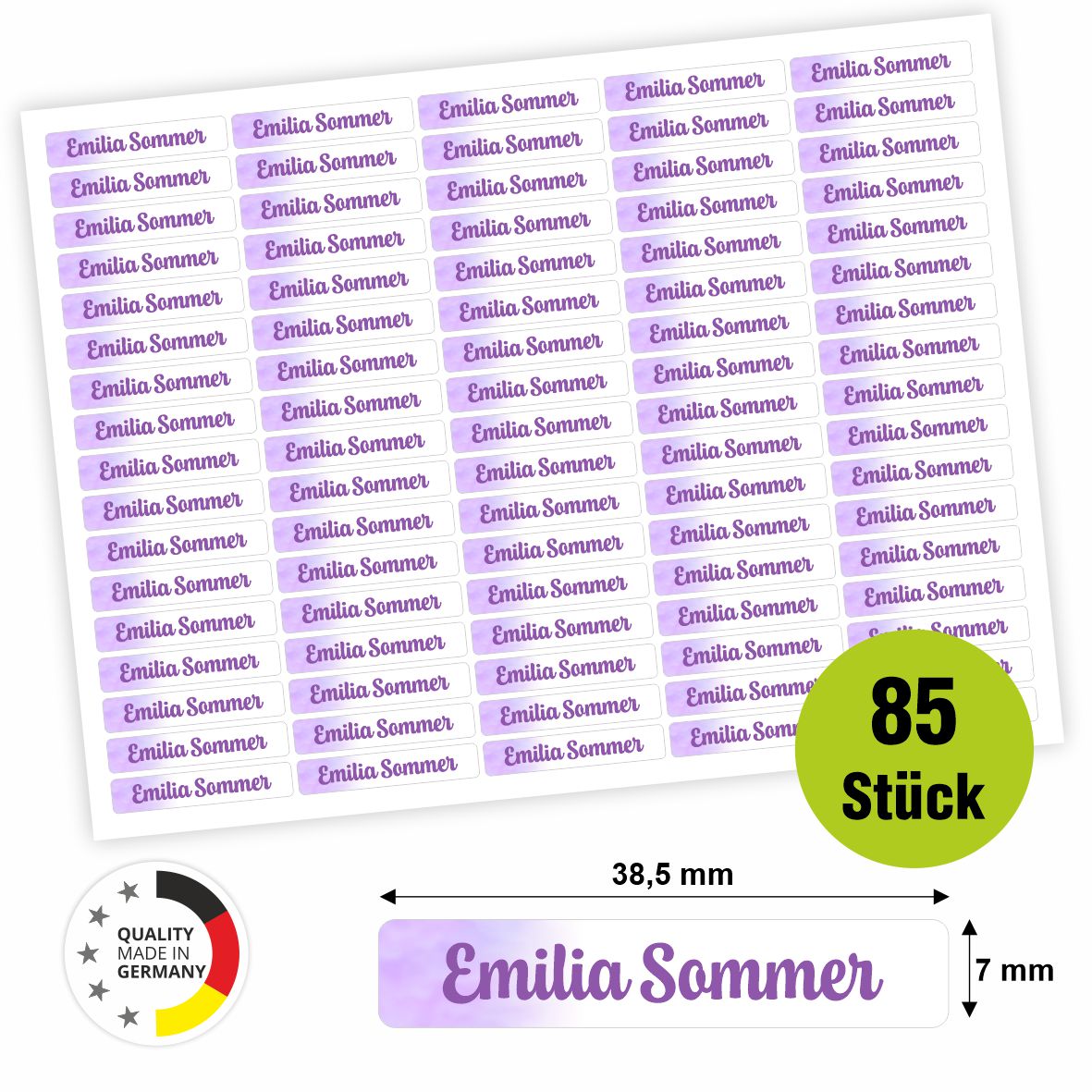 Namensaufkleber - personalisierte Aufkleber mit Wunschname für Stifte und alle Schulsachen - FOTOFOL