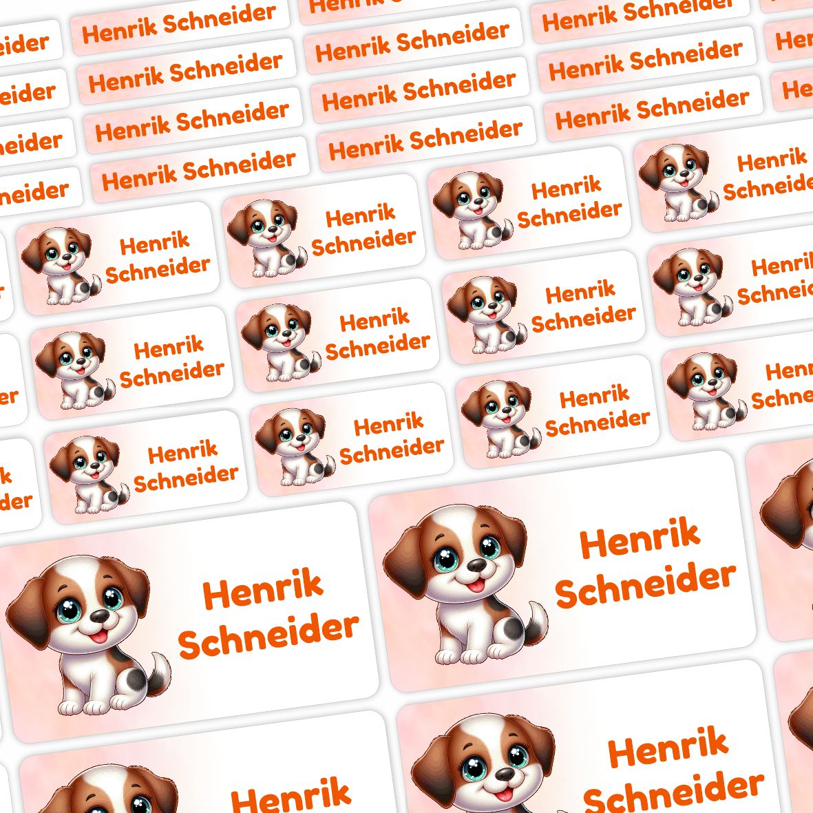 Namensaufkleber - personalisierte Aufkleber mit Wunschname für Stifte und alle Schulsachen - FOTOFOL