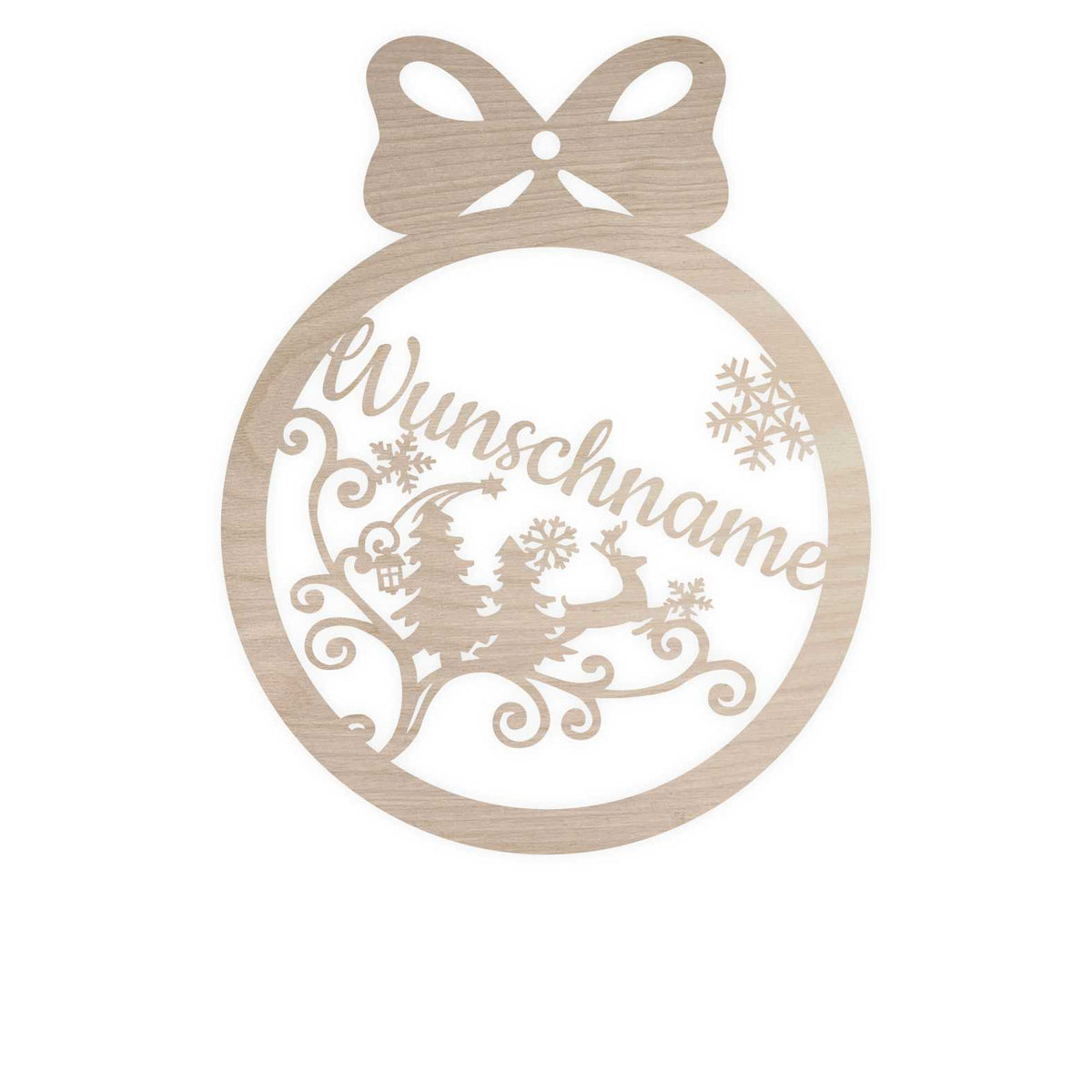 FOTOFOL Personalisierte Weihnachtskugeln aus Holz | Christbaumkugeln mit Namen | Schmücken Sie Ihren Baum mit bezaubernden Weihnachtskugeln aus Holz | Gestalte deine personalisierten Weihnachtskugeln ganz einfach selbst und schaffe so eine bleibende Erinnerung