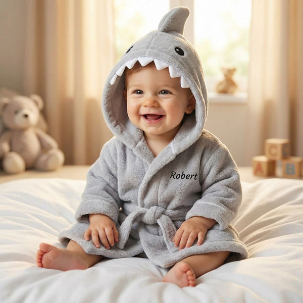 Personalisierter Kinder Bademäntel | Baby Bademantel mit Kapuze