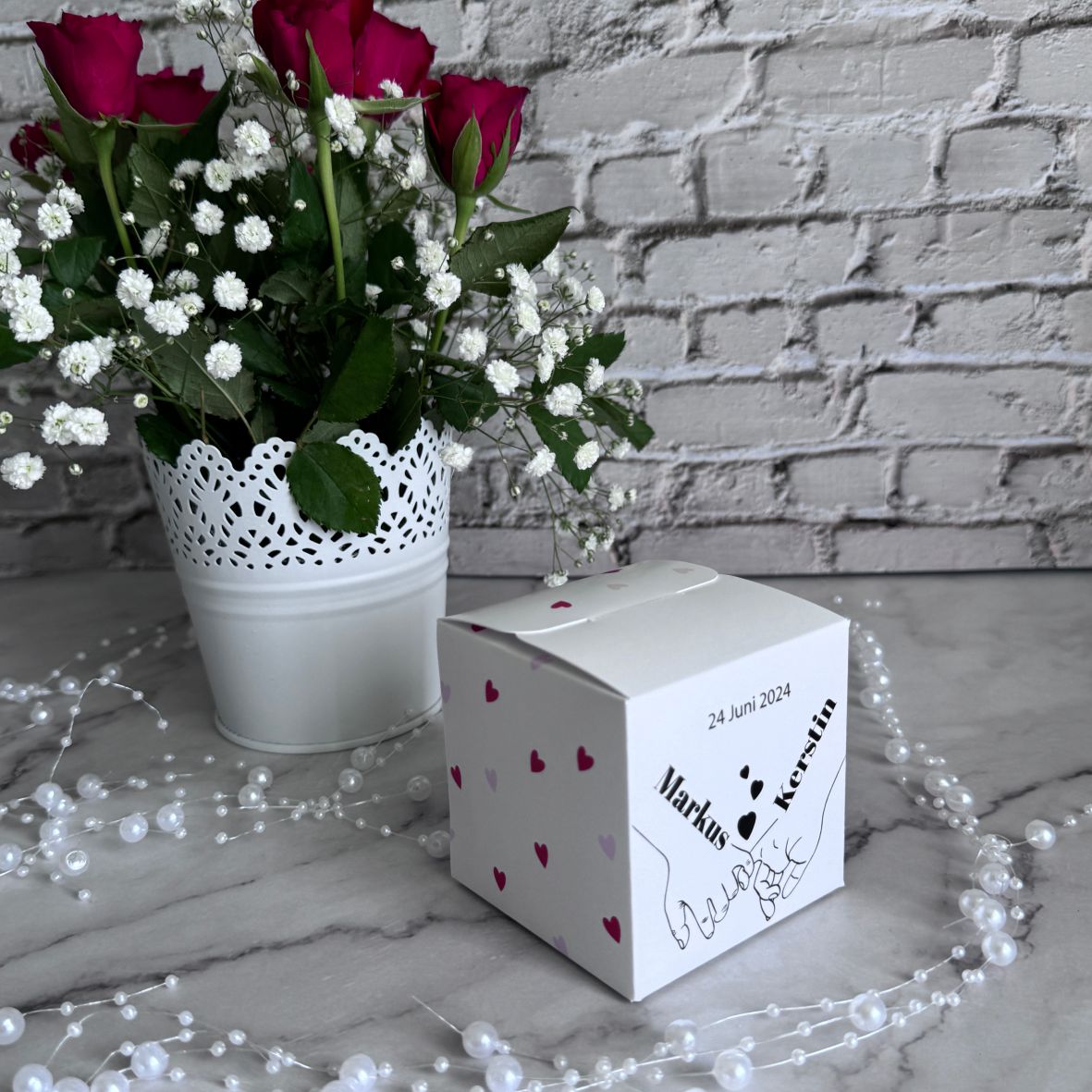 Geschenkbox personalisiert - Herze - FOTOFOL