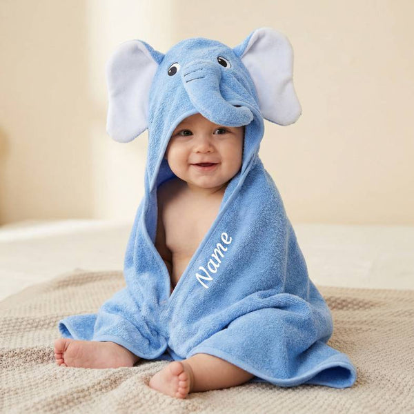 Kapuzenhandtuch Baby 90x90 cm aus 100% Bambus personalisiert mit Namen