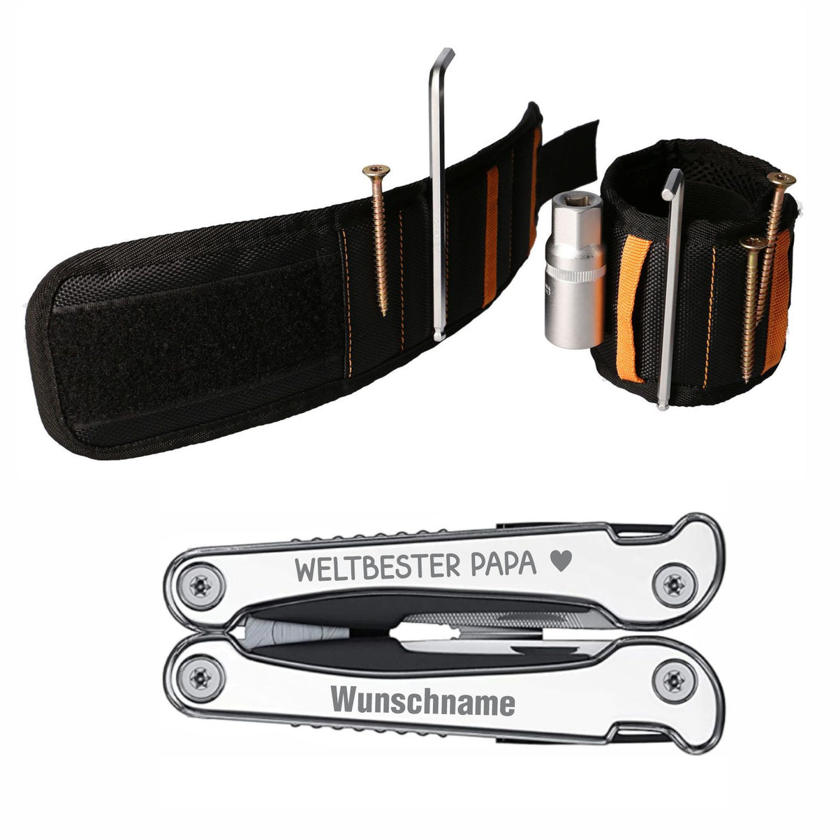 Personalisierbares Multitool & Magnetarmband - Weltbester Papa - FOTOFOL