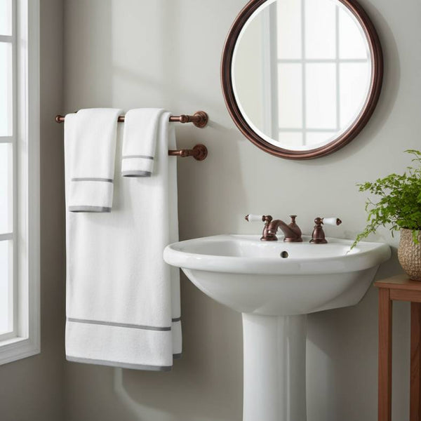 Premium Badetuchset  3-teilig PERSONALISIERT Name oder Initialen 100% Baumwolle