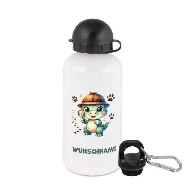 Trinkflasche für Kinder personalisiert mit Namen - Dino