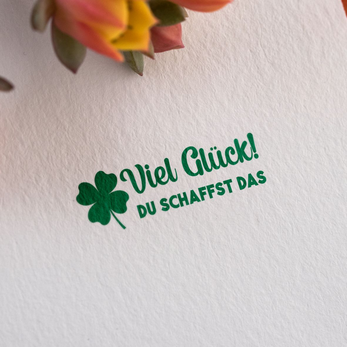 Selbstfärbender Stempel - Viel Glück du schaffst das - FOTOFOL