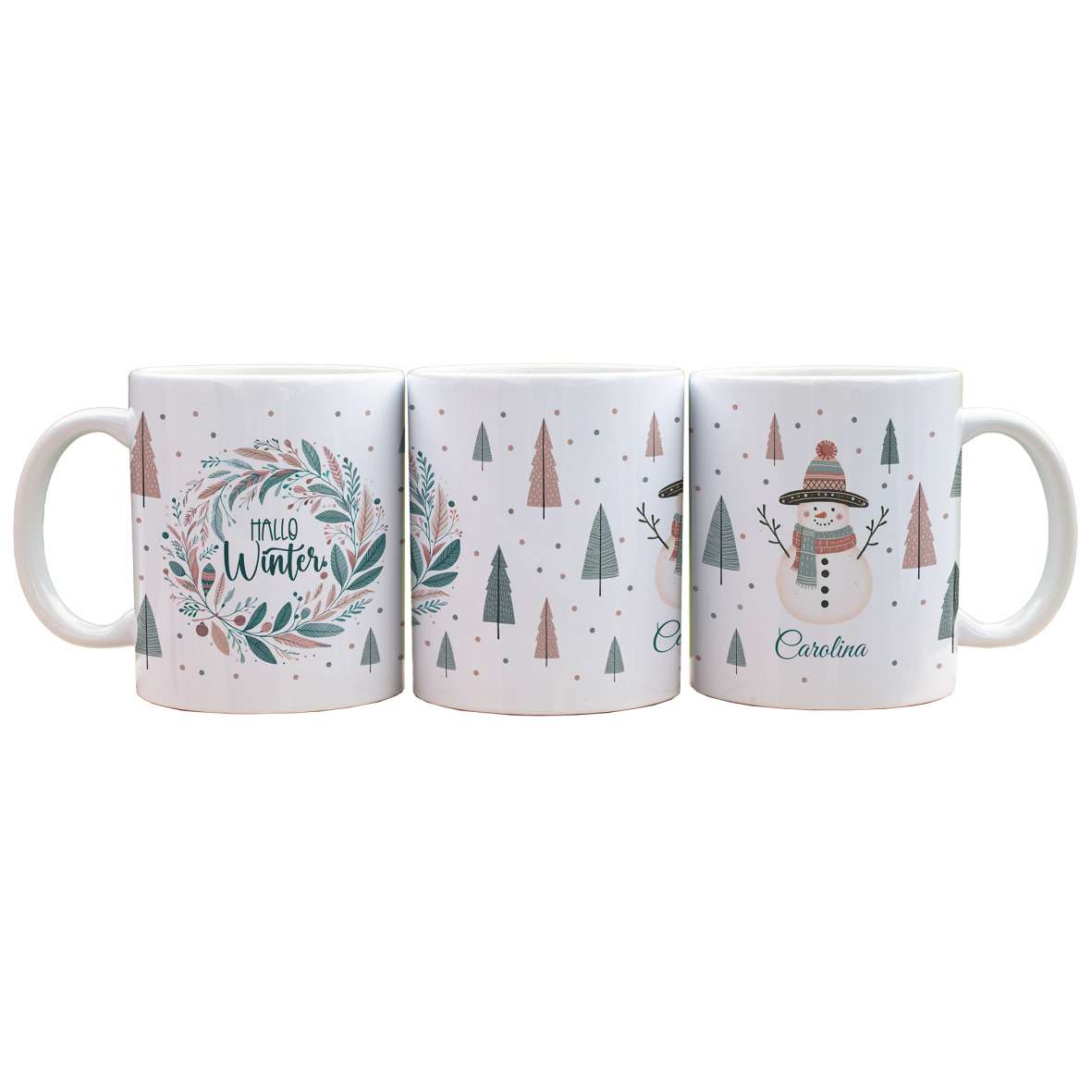 FOTOFOL - Tasse zu Weihnachten - Personalisiert mit Namen oder Wunschtext &nbsp;- Weihnachtstasse - Glühwein-Tasse - Geschenk-Idee für Familie und Freunde - 330ml