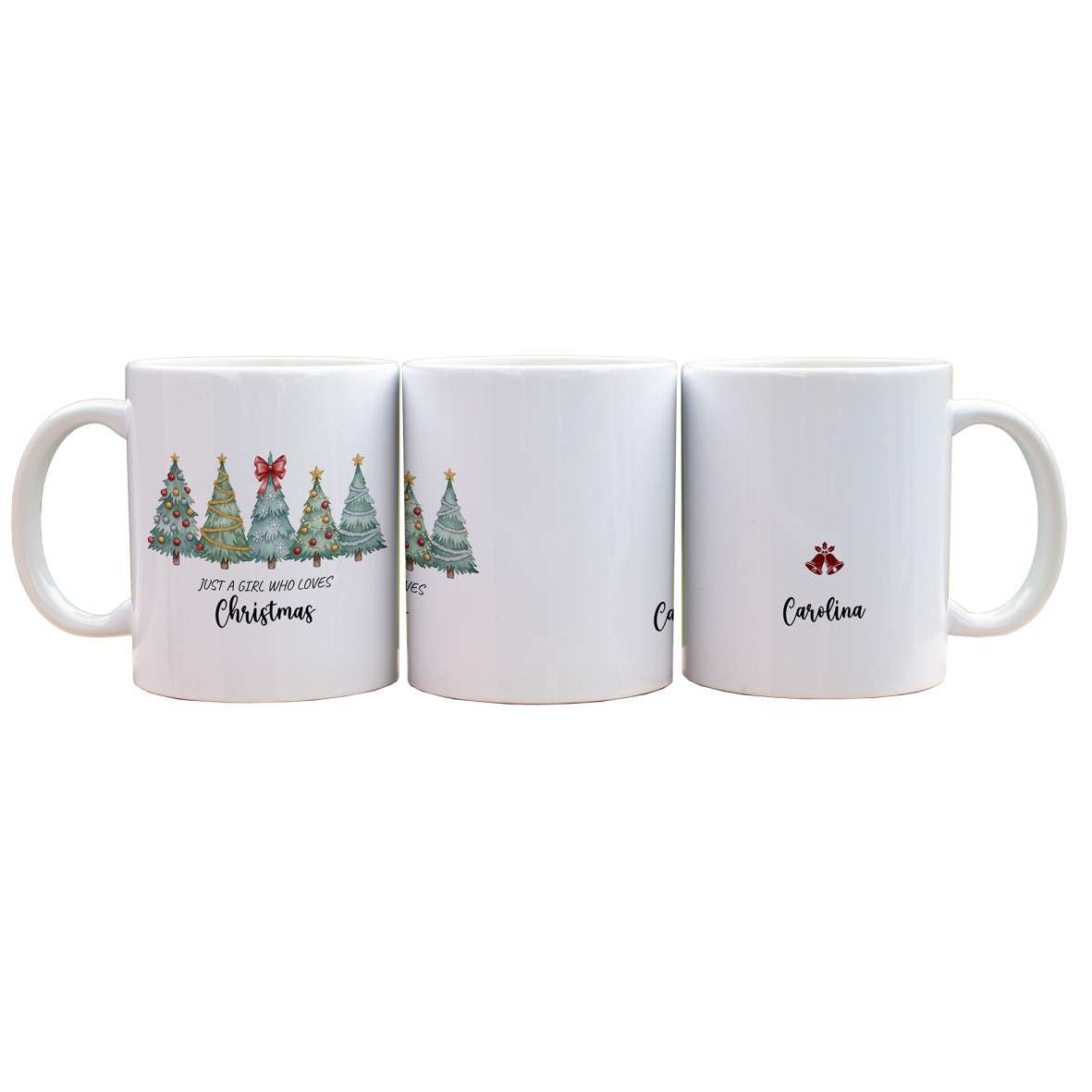 FOTOFOL-Weihnachtstasse - Personalisiert mit Namen | Just a girl who loves Christmas
