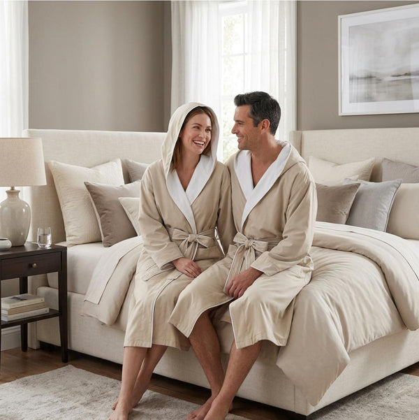 Fleece-Bademantel mit Kapuze – personalisiert mit Namen