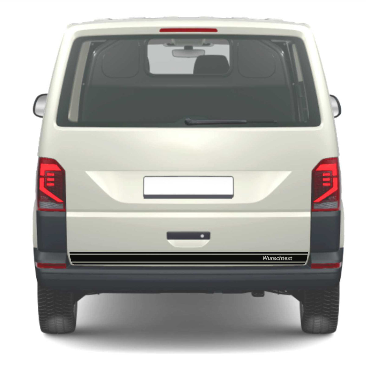 Heckklappen Heckstreifen  Aufkleber Wunschtext passend für VW T6.1 T6 T5 Multivan Bulli - Streifen 3 - FOTOFOL