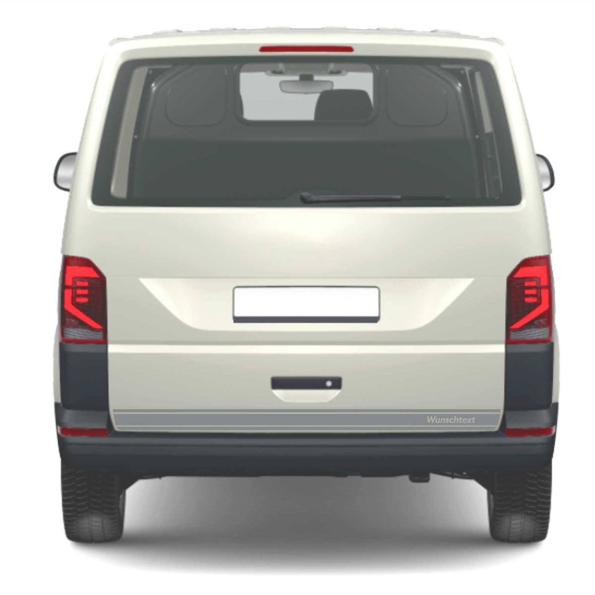 Heckklappen Heckstreifen  Aufkleber Wunschtext passend für VW T6.1 T6 T5 Multivan Bulli - Streifen 3 - FOTOFOL