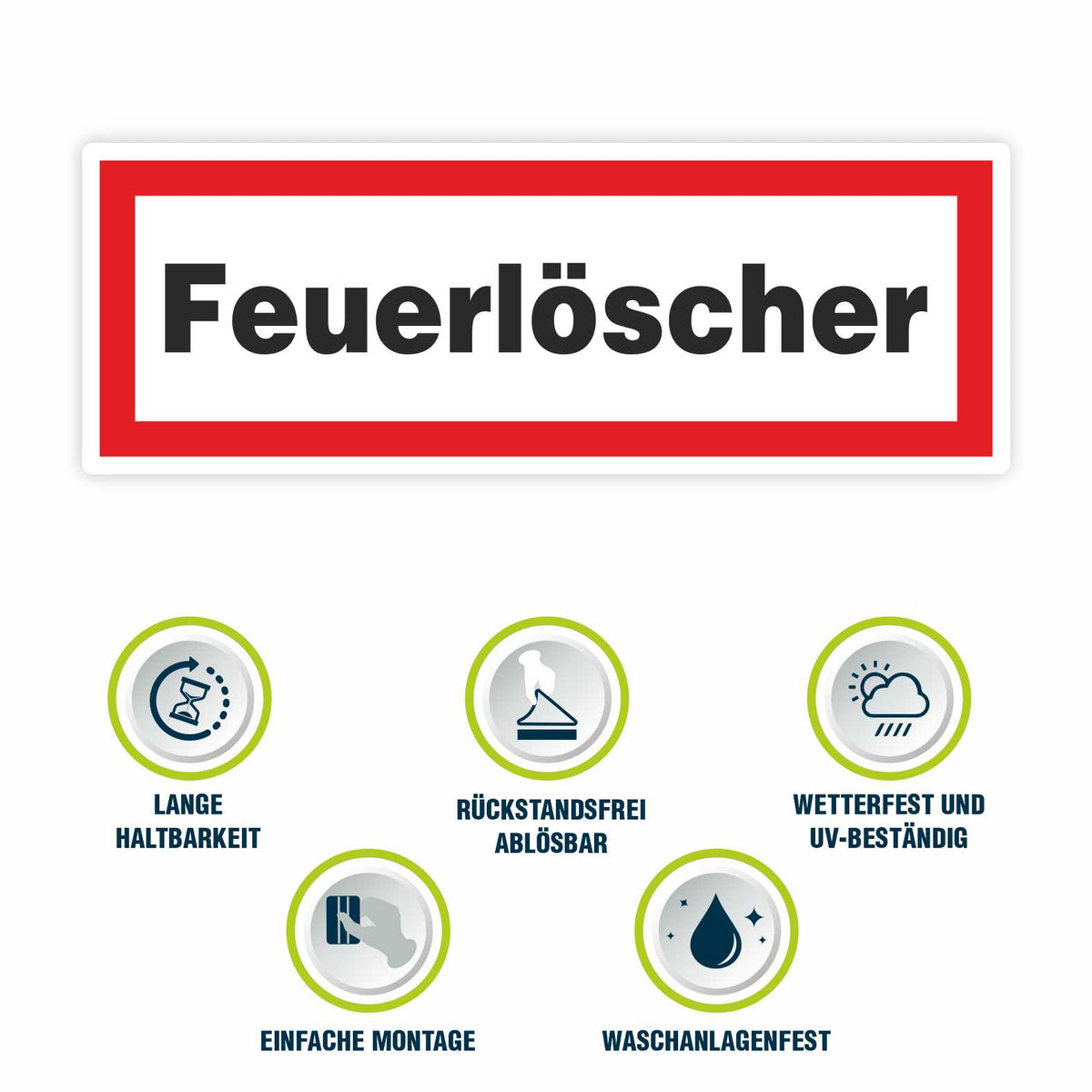 2x Aufkleber "Feuerlöscher" 21x7,5cm - FOTOFOL