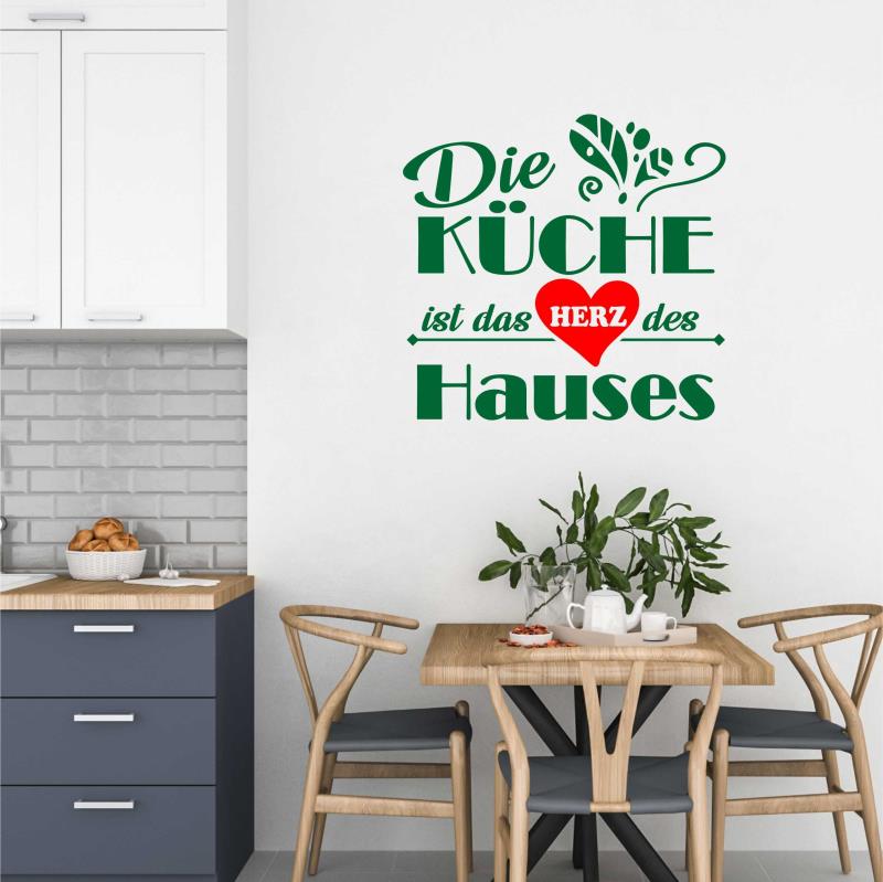 Wandtattoo Küche Deko Die Küche ist das Herz des Hauses - FOTOFOL