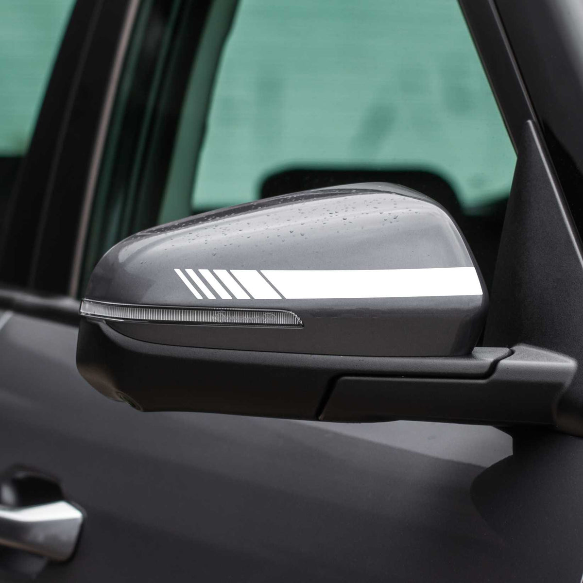 Auto Rückspiegel Aufkleber mit Streifen Design - 6 Einheiten mit unterschiedlichen Breiten - FOTOFOL