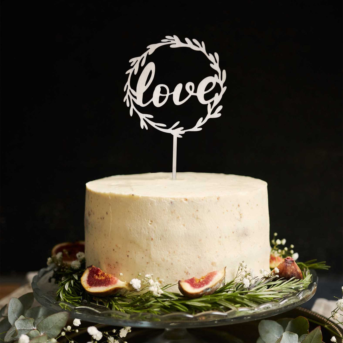 CAKE TOPPER "love" aus Holz - Tortendeko - FOTOFOL