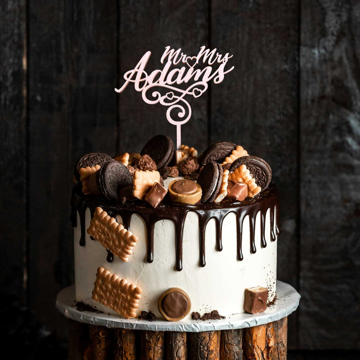 CAKE TOPPER Hochzeit Mr&Mrs Nachname personalisiert- Tortendeko & Kuchendeko - FOTOFOL