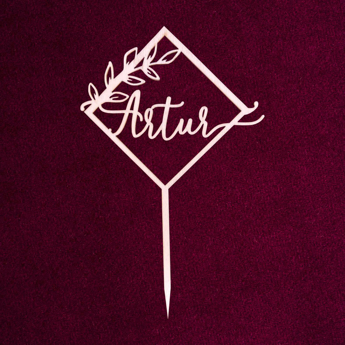 CAKE TOPPER  Wunschname personalisiert Quadrat- Tortendeko & Kuchendeko - FOTOFOL