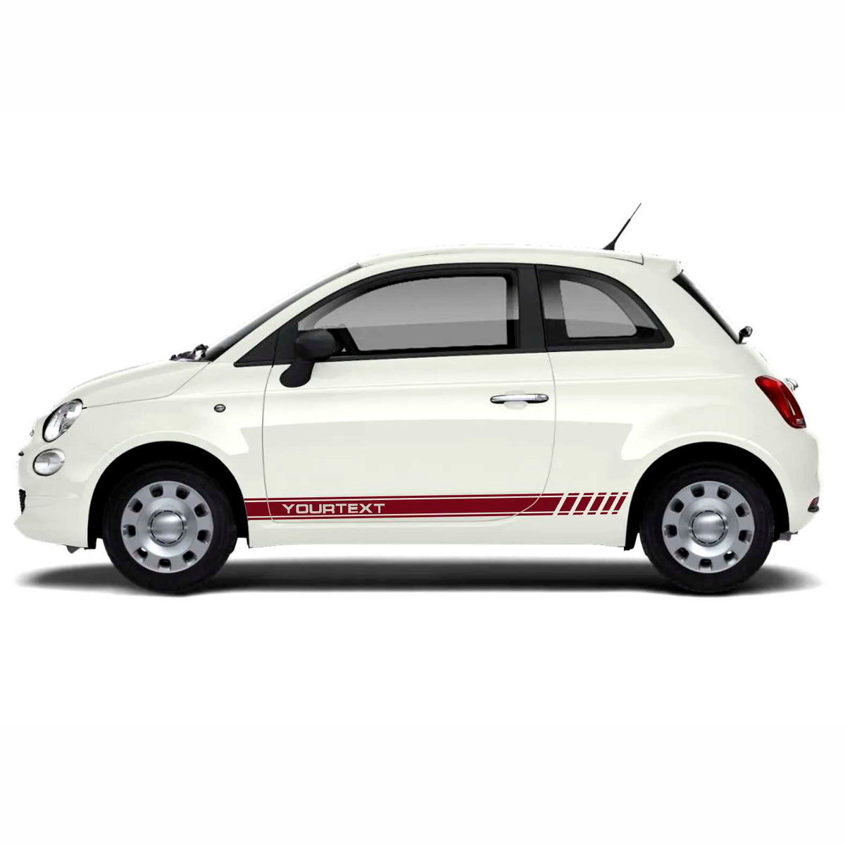 Seitenstreifen Aufkleber Set passend für Fiat Abarth 500 595 - Dekorstreifen online kaufen - FOTOFOL