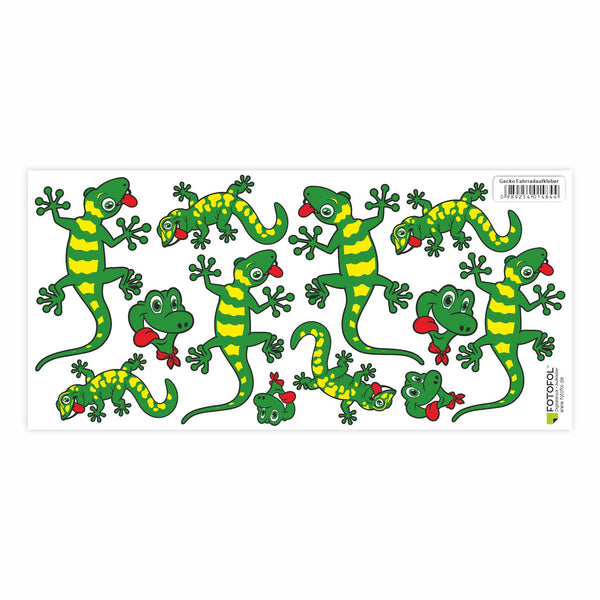 Gecko Fahrradaufkleber Set