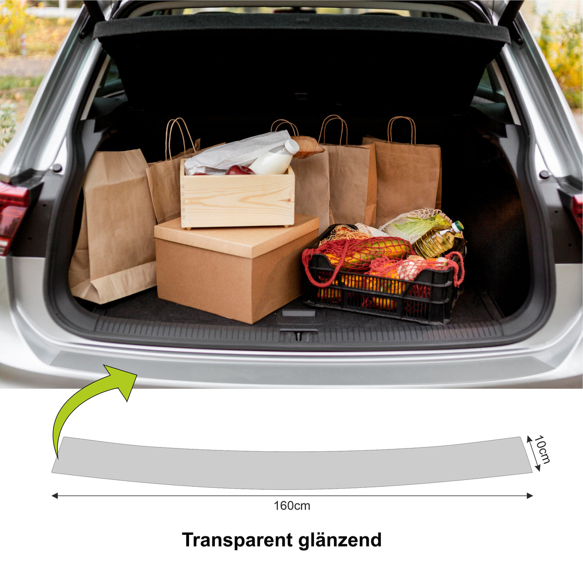 Schutzfolie Auto Ladekante Universal 160cm x 10cm - FOTOFOL