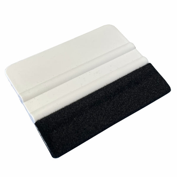 Rakel [10x7,3cm] mit Filzkante als Werkzeug für Folierung - Weiß
