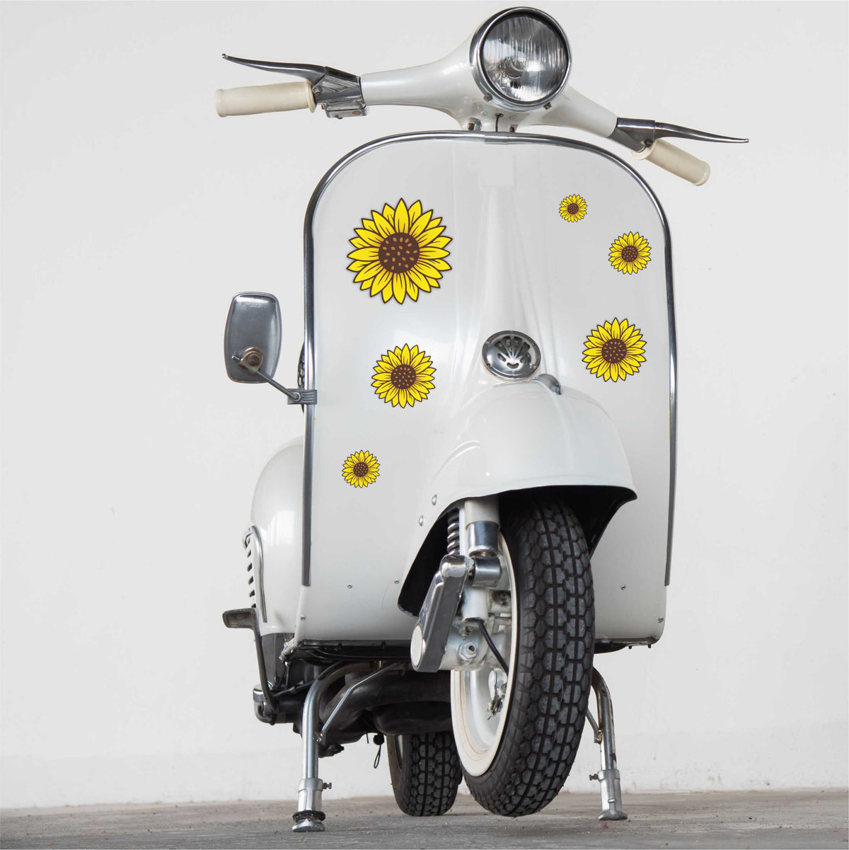 Sonnenblumen Aufkleber Set - für Auto, Fahrzeuge, Roller, Moped, Motorrad-Helm, Fahrrad, Laptop, Smartphone - FOTOFOL