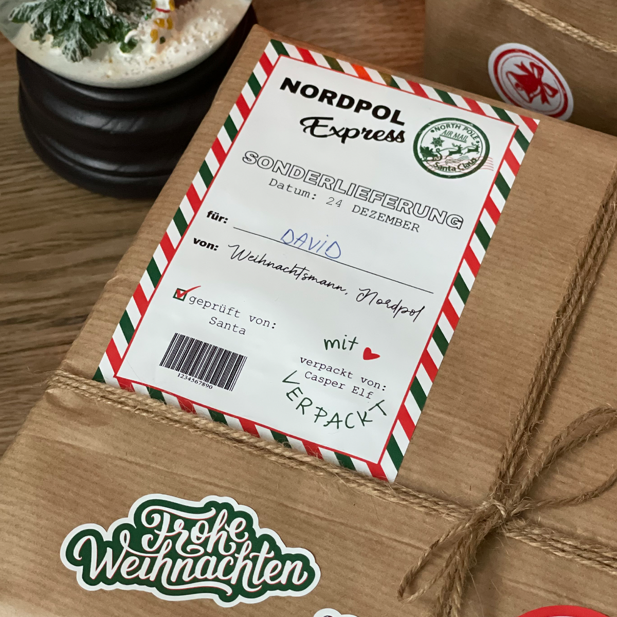 Set Aufkleber Weihnachten Geschenkaufkleber selbstklebend - Etiketten für Geschenke - Sticker Aufkleber Etiketten Geschenkaufkleber Verpacken - FOTOFOL